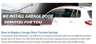 How to Replace Garage Door Torsion Springs - Garage Door Repair Roslyn Heights